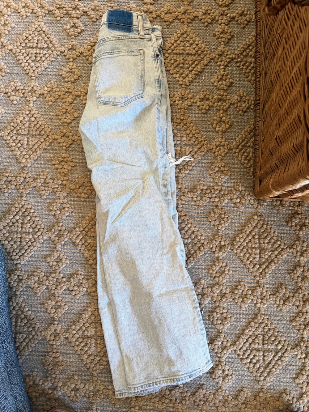 Abercrombie & Fitch Light Wash Distressed Straight-Leg Jeans - Picture 2 of 3